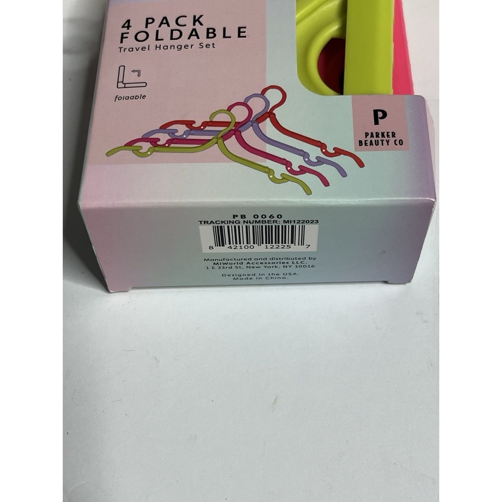 Parker Beauty Co Portable Foldable Travel Hangers Cruise Vacation New In Box - Picture 5 of 6